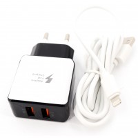F17i СЗУ 2 USB 3.1A блок питания +USB кабель Lightning