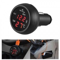VST-706-1Автомобильный термометр/вольтметр/USB зарядка 