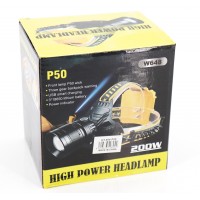 HT-804 P90 Аккумуляторный налобный фонарь с зумом ,3 режима свечения