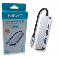 MH-4012 Mivo Многофункциональный USB HUB разветвитель 4в1 для компьютера