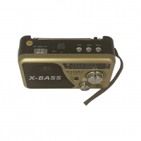 XB-523U-S Аккумуляторный Радиоприемник с Bluetooth/USB/SD/ Фонарик,с солнечной панелью