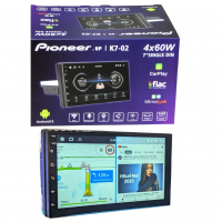 K7-02 Pioneer Атомагнитола 1-дин 7" Экран / Android 12 / 2+32GB / GPS / WI-FI