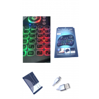 i9 RGB  Беспроводная мини-клавиатура  с тачпадом и RGB подсветкой 2.4G