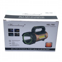 HEL-T93 Аккумуляторный ручной фонарь с солнечной панелью, 7 режимов