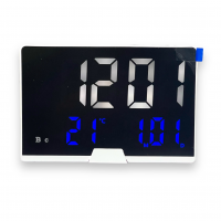 X6627-Белые Электронные настольные часы с датой и температурой 