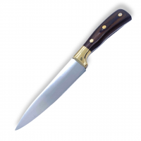 TA203 Золотой , Нож кухонный Дамасская сталь, длина лезвия 16X3 см.