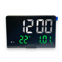 X6627-Черные Электронные настольные часы с датой и температурой