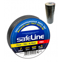 Изолента Safeline ПВХ 15мм*10м черный (10/250)