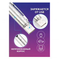 NK-2021 Ультрафиолетовый фонарик для проверки денег, лампа-детектор с USB зарядкой и магнитом
