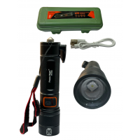 PN-059 Аккумуляторный ручной фонарь (Аварийный стеклобой + нож )