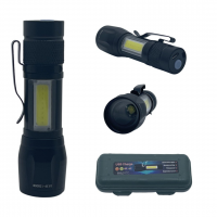 H-700 (YM-513T) COB+LED T6 USB Аккумуляторный фонарик с зумом