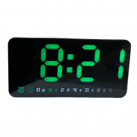 X6638 Электронные настенные часы, с датой и температурой ( зеленые )