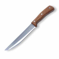 TA 308 Нож кухонный Дамасская сталь, длина лезвия 18X3.5 см. с деревянной ручкой