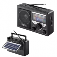 RX-BT864S Аккумуляторный Радиоприемник с Bluetooth/USB/SD/ с солнечной панелью