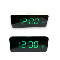 X2121 Электронные часы с температурой, зеленые
