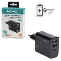 MP-300Q Mivo 33W Сетевое зарядное устройство Type-C, 2 USB