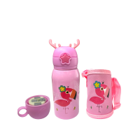 G1, G2 500ML Термос детский с трубочкой и кружкой ( розовый, сиреневый )