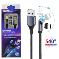 MRM-540M USB Кабель Micro 1000mm (магнитный-тканевый) 540 градусов