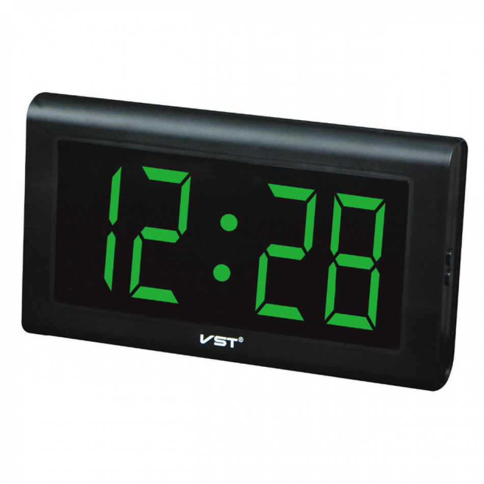 Купить VST-795-4 Часы электронные, ярко зеленые. Большие настенные в .