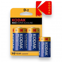 LR20 D Батарейка Kodak MAX BL2 Alkaline 1.5V (2/20/100/3200)