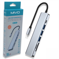 MH-7011 Mivo Многофункциональный USB HUB разветвитель 7в1 для компьютера