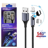 MRM-540t USB Кабель Type-C 1000mm (магнитный-тканевый) 540 градусов