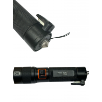 PN-059 Аккумуляторный ручной фонарь (Аварийный стеклобой + нож )