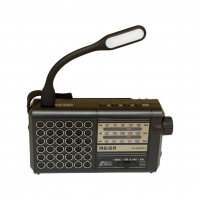 M-9001BT-S Аккумуляторный радиоприемник с блютузом/USB/TS/USB фонарик, с солнечной панелью