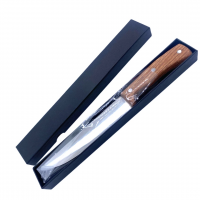 TA 308 Нож кухонный Дамасская сталь, длина лезвия 18X3.5 см. с деревянной ручкой
