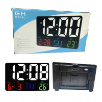 X0717-Цветные Настенные электронные часы с датой, температурой и влажностью