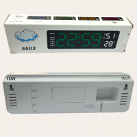 X5503 Настольные электронные часы / температура / дата / влажность, зеленые